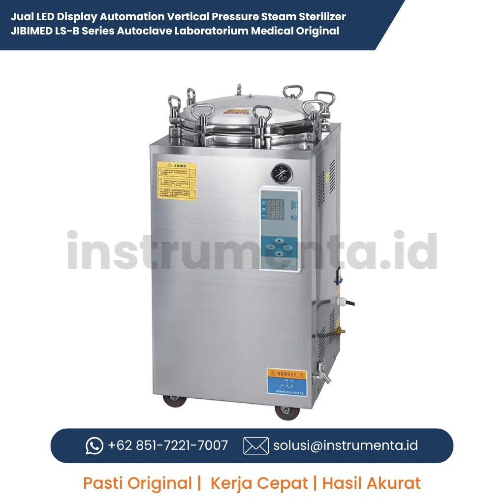Jual LED Display Automation Vertical Pressure Steam Sterilizer JIBIMED LS-B Series Autoclave Laboratorium Medical Original